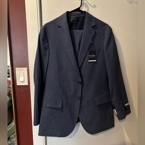 SOLD NWT Jos. A. Bank Suit Separates, Size 40R 34x32, Blue Brushed Poly Blend